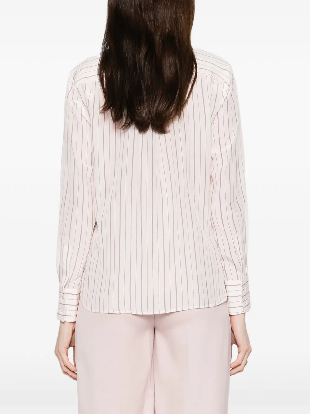 Рубашка Flirt в полоску с длинными рукавами Max Mara, белый — фото 4