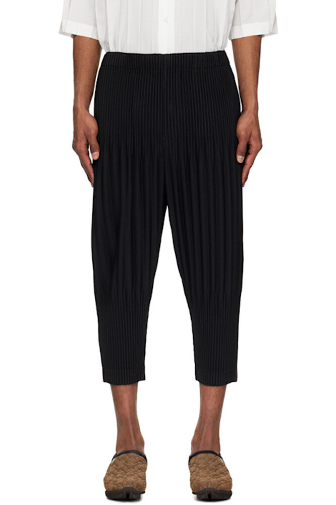 

Черные базовые брюки HOMME PLISSÉ ISSEY MIYAKE