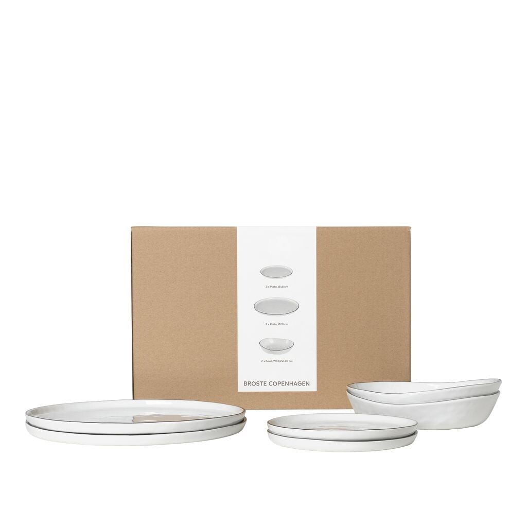 

Обеденный сервиз Broste Copenhagen Salt на двоих