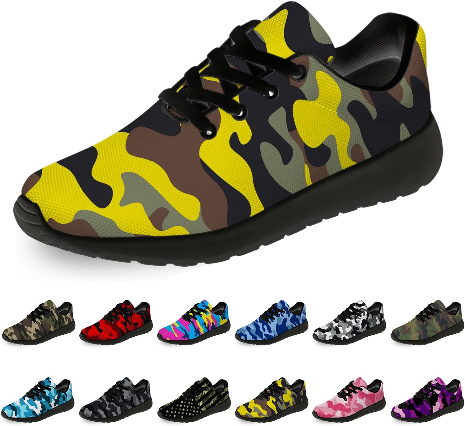 

Кроссовки Horethy унисекс с камуфляжным принтом для женщин и мужчин, дышащие и легкие, для любых случаев, мультиколор