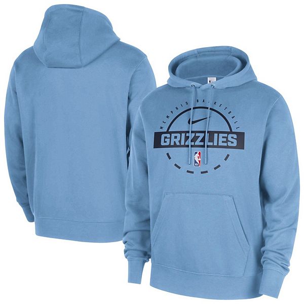 Мужской светло-голубой худи Memphis Grizzlies 2025/26 authentic practice club pullover Nike