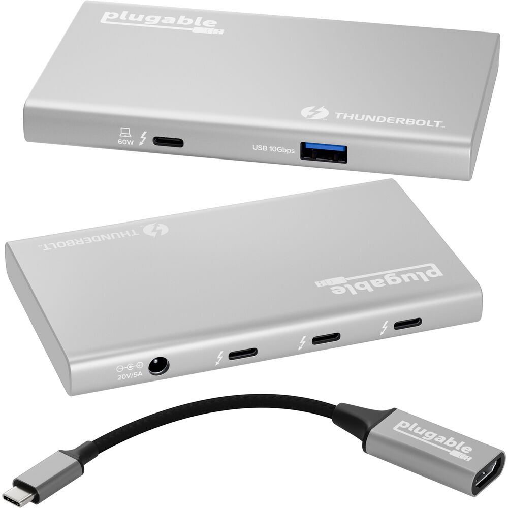 

Док-станция Plugable Thunderbolt 4 5-in-1 Hub USB4-HUB3A