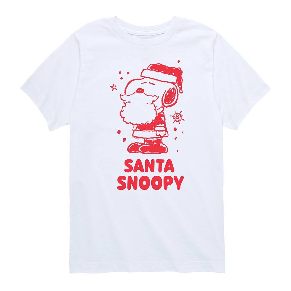 

Футболка с рисунком Peanuts Santa Snoopy для мальчиков 8–20 лет Licensed Character, белый