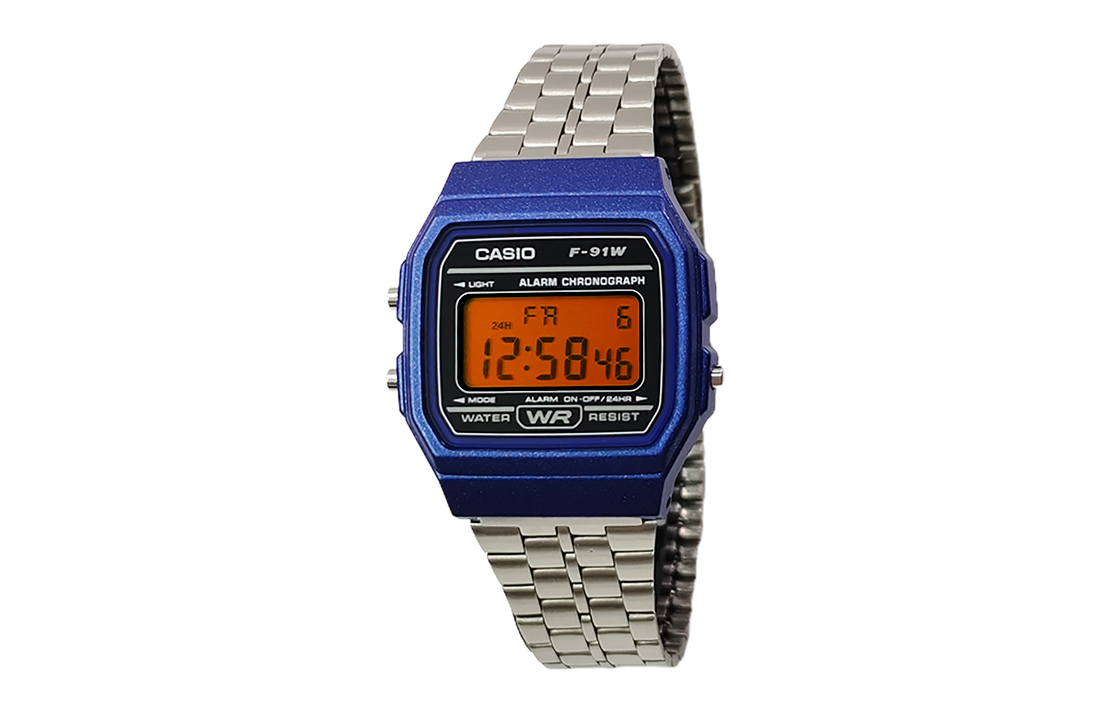 

CASIO Мужские часы Retrofit Series с кварцевым механизмом, стальной браслет, черный циферблат, Оранжевый, CASIO Мужские часы Retrofit Series с кварцевым механизмом, стальной браслет, черный циферблат