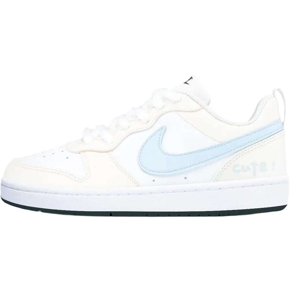 Nike Court Borough Light Blue Oxygen 1 Synthetic Leather Cushioning, Wear Resistant Low top Skateboard Shoes Yellow