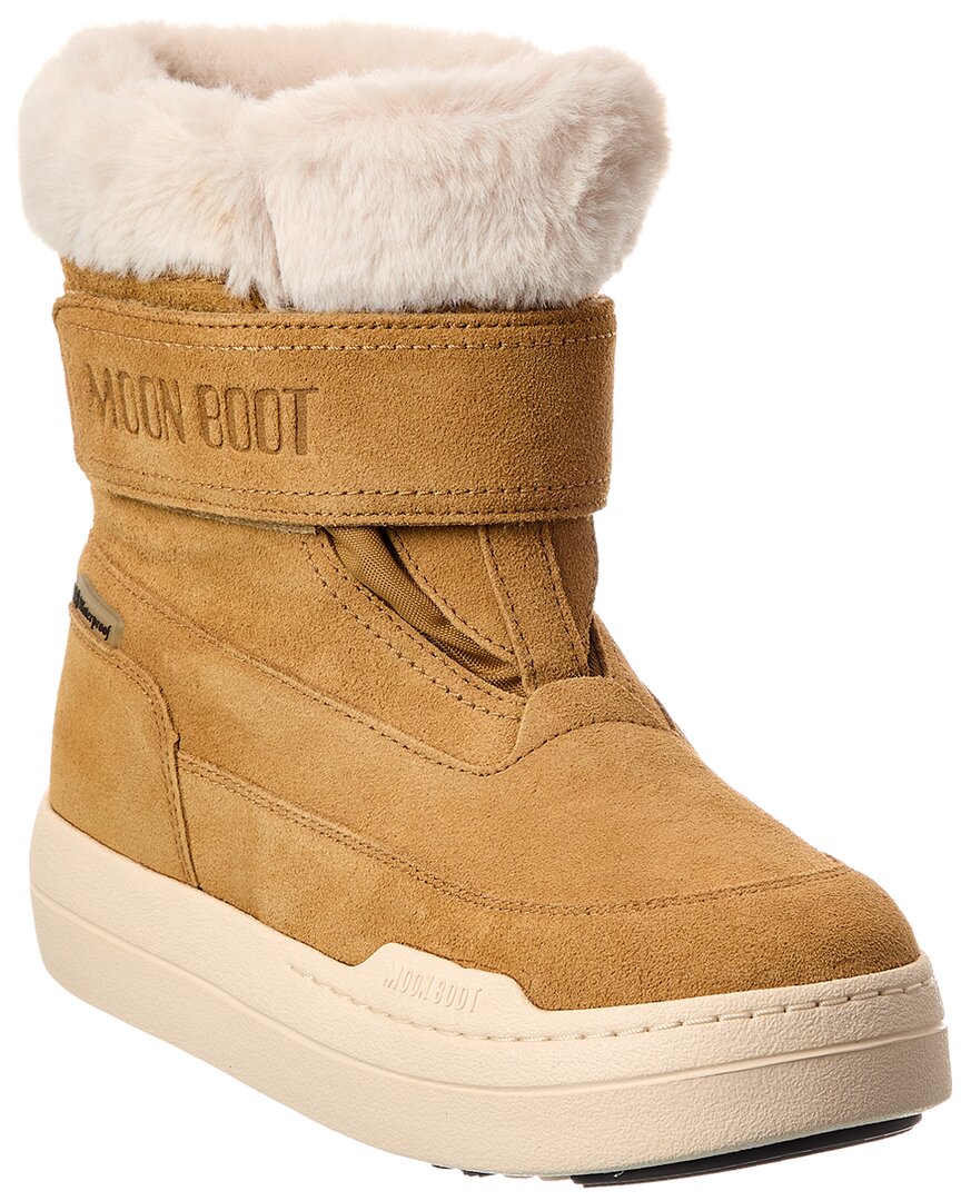 

Ботинки Moon Boot Jr Park Strap Suede Boot, коричневый