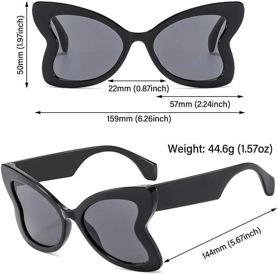 

Крупные солнцезащитные очки в форме бабочки, стильные винтажные разноцветные модели, модные женские очки с защитой от УФ-излучения UV400 WNCKSQ, Anti Blue Light 6