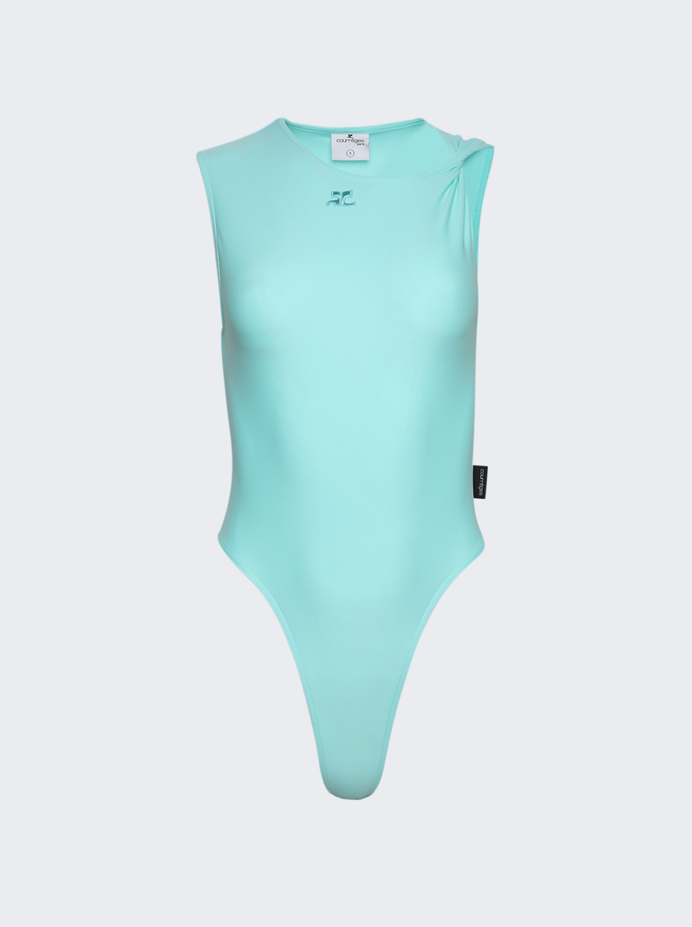 

Боди Tech Jersey Twist Courrèges, бирюзовый