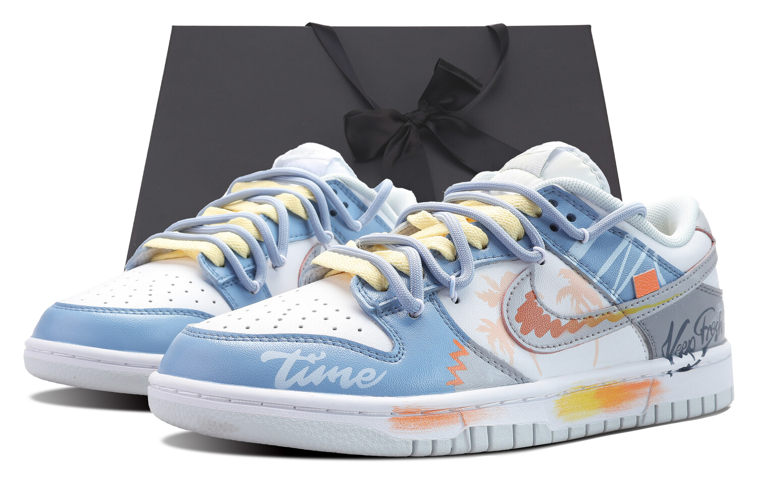 

Кроссовки для скейтбординга Dunk унисекс с низким верхом синего цвета Nike