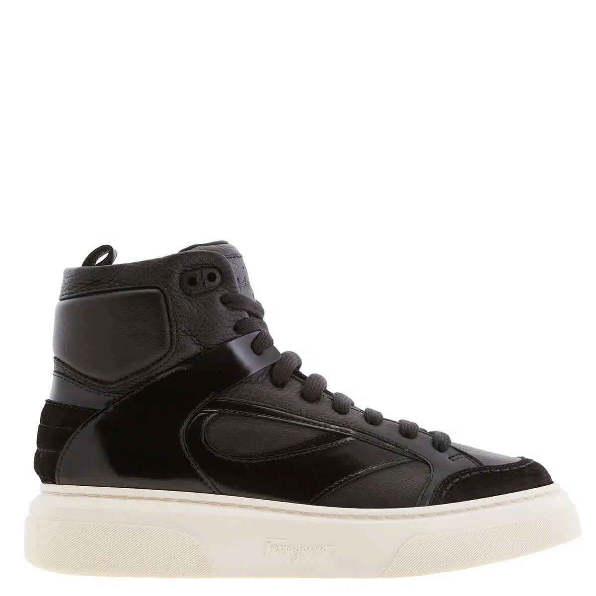 Высокие кожаные кроссовки Ferragamo Cassio Salvatore Ferragamo, черный