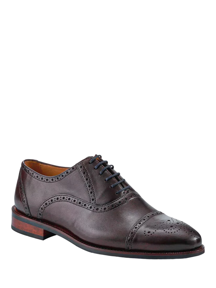 Кожаные оксфордские туфли Mercer с широкой колодкой, темно-коричневые Jones Bootmaker — фото 2
