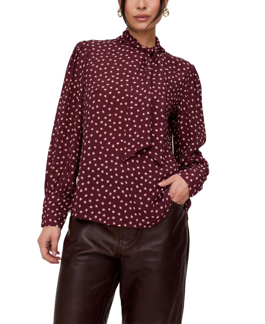 

Женская блузка Fifi с бантом Lily and Lionel London, Burgundy