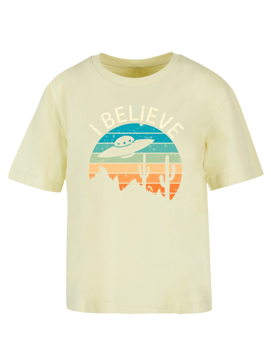 

Футболка F4NT4STIC I Believe UFO Alien Sonnenuntergang, Yellow