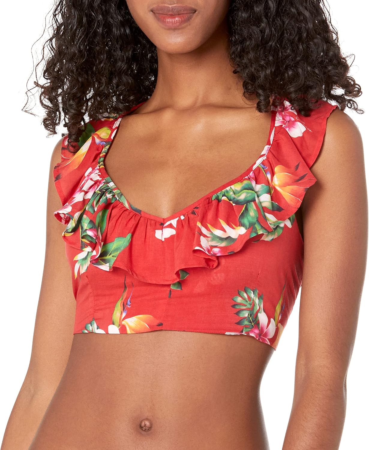 

Купальник топ GUESS для женщин с рюшами, Multicolor