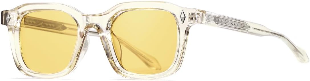 

Классические солнцезащитные очки для женщин и мужчин, роскошные винтажные модные солнцезащитные очки, популярные панк-очки для вождения, защита от УФ-излучения UV400 SZVVBKK, Clear Yellow