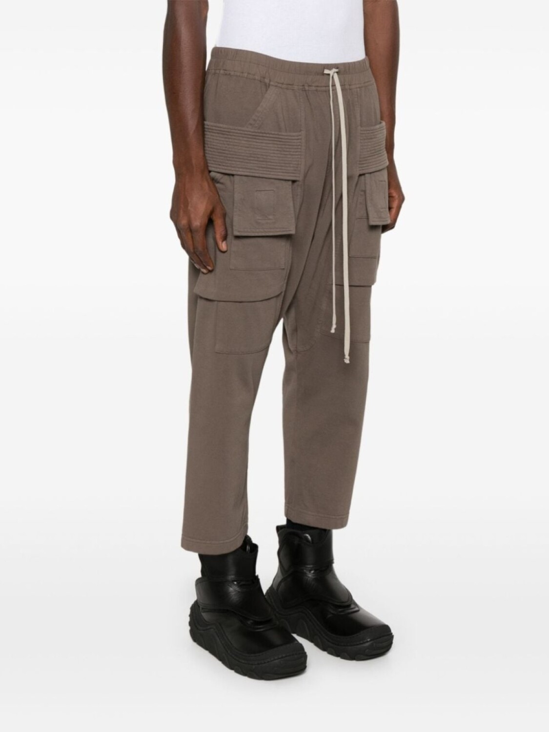 

Rick Owens DRKSHDW укороченные брюки карго Creatch, коричневый
