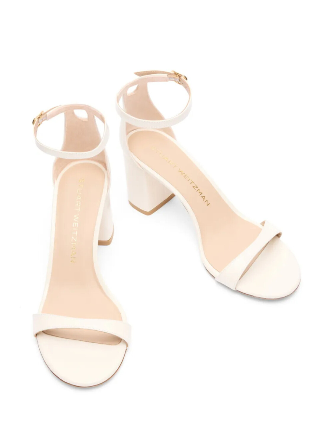Сандалии Stuart Weitzman 75 мм Nudist II, нейтральный цвет — фото 3