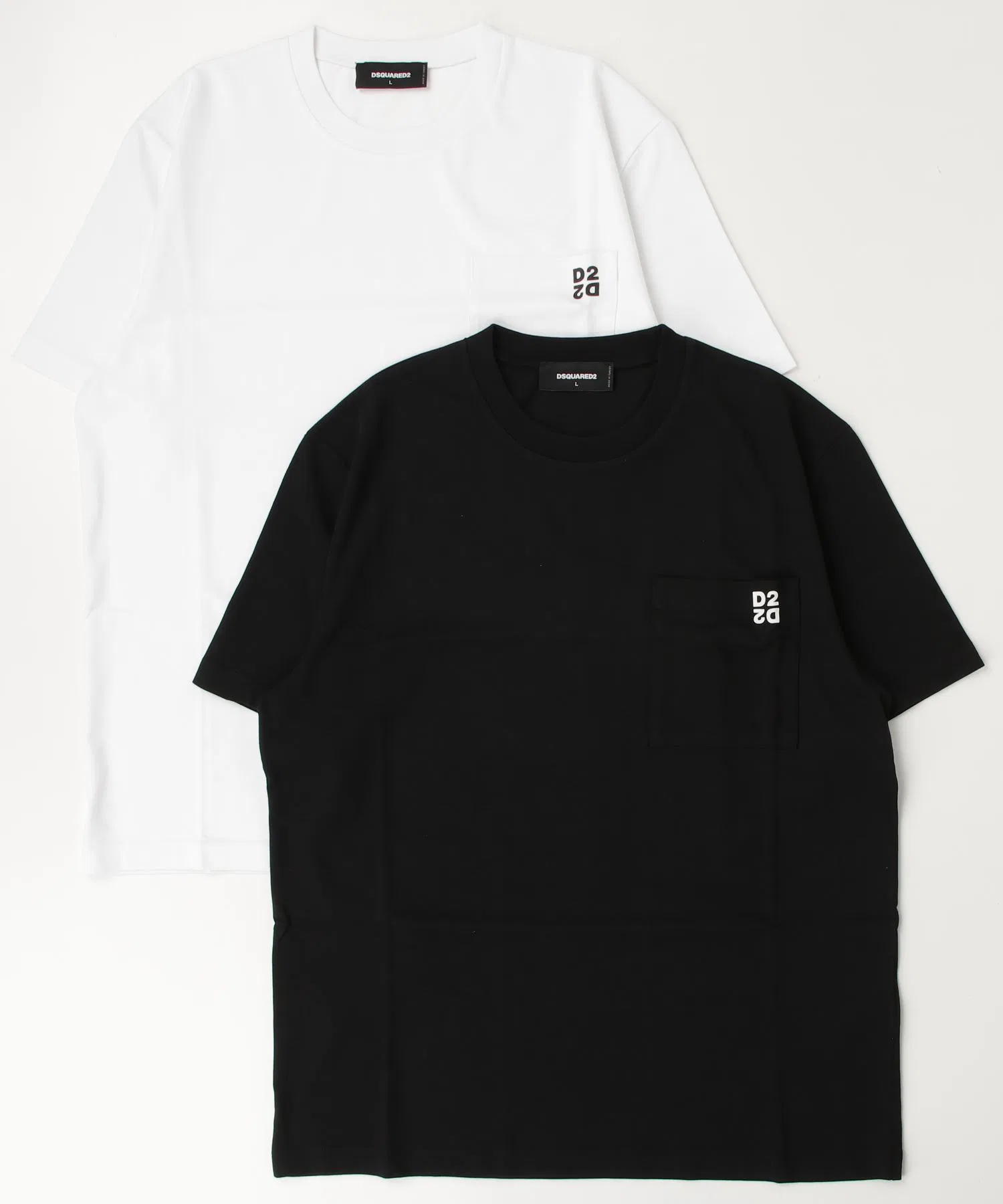 Унисекс футболка из хлопка DSQUARED2 Regular Fit с логотипом бело-чёрная