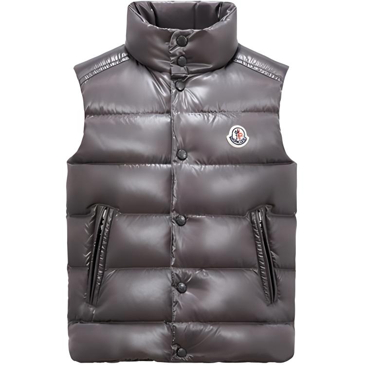 Moncler Пуховик-жилет серый для детей 3-7 лет — фото 3