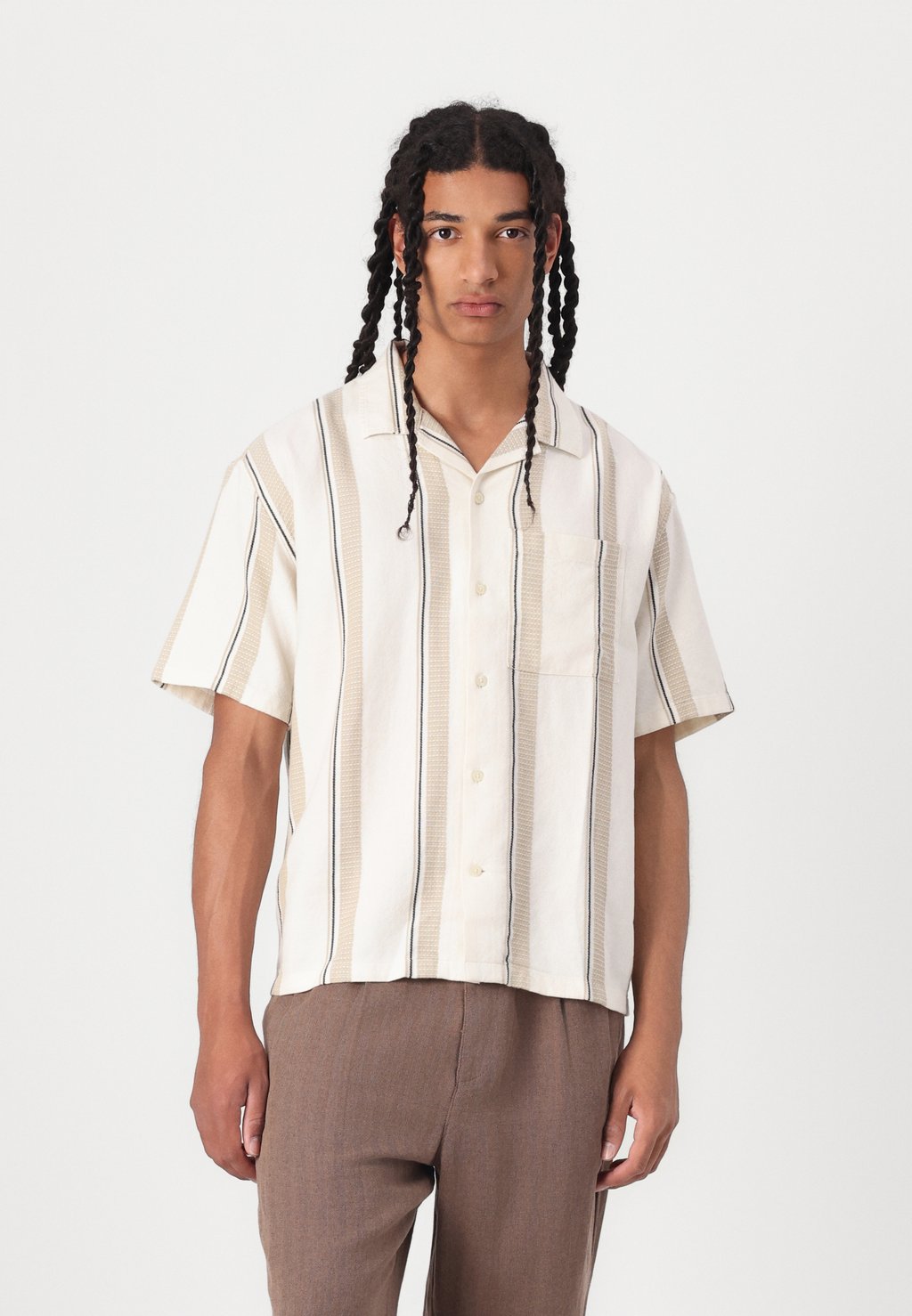

Рубашка BOXY TEXTURE STRIPE GAP, кремовый