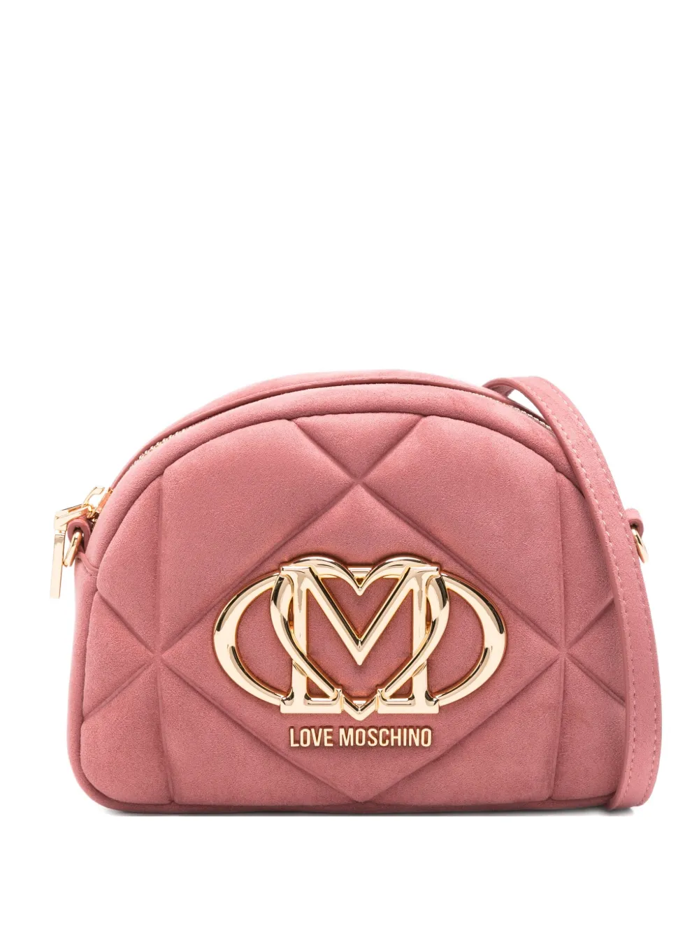 

Стеганая сумка через плечо с логотипом Love Moschino, розовый