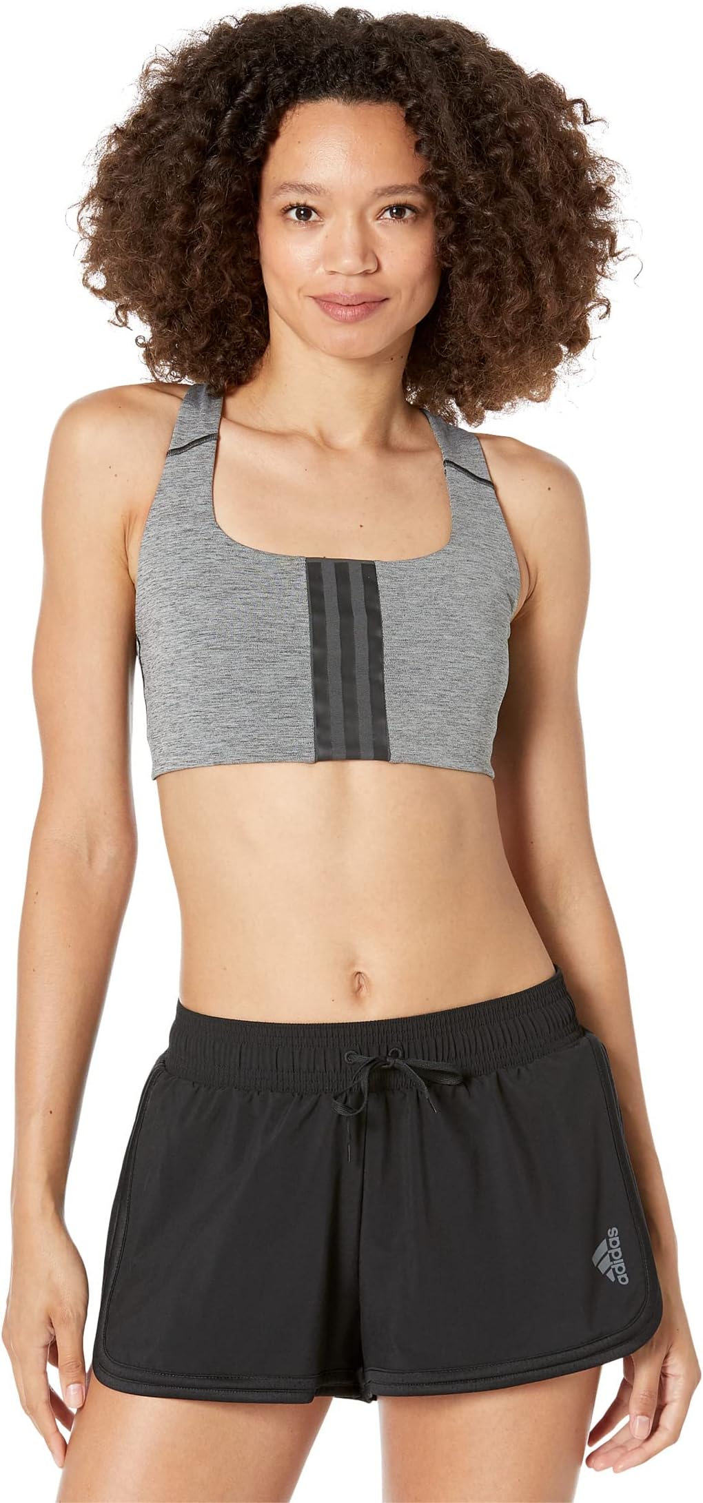 

Бюстгальтер adidas Training Medium Support Better 3-Stripes Bra, цвет Dark Grey Heather