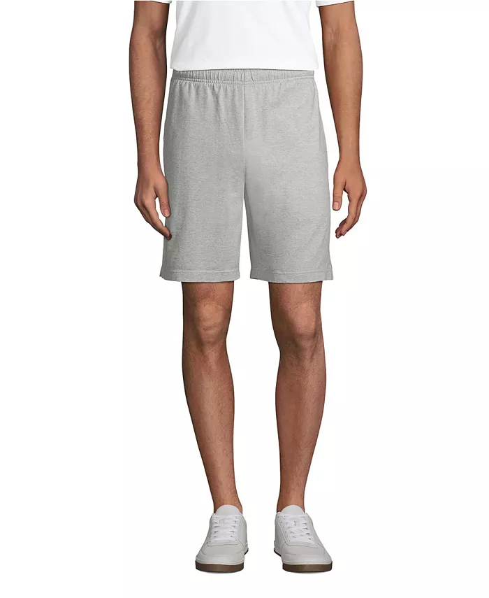 

Мужские шорты большого размера из джерси Lands' End, серый