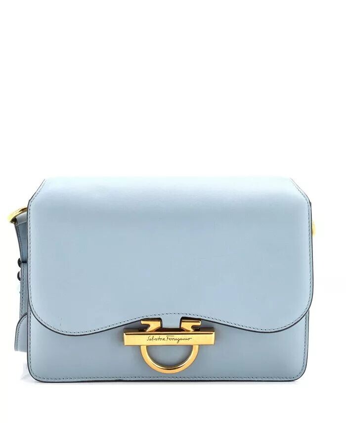 

Средняя сумка через плечо Joanne из кожи Pre-Owned Salvatore Ferragamo, синий