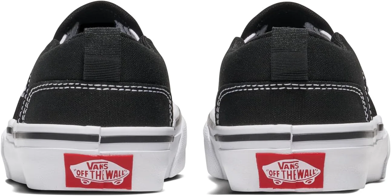 Кеды Vans Asher без шнурков для детей и подростков, черно-белый — фото 3