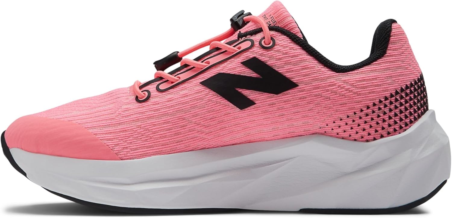 Детские кроссовки New Balance FuelCell Propel V5 Bungee (унисекс), черный/розовый — фото 4