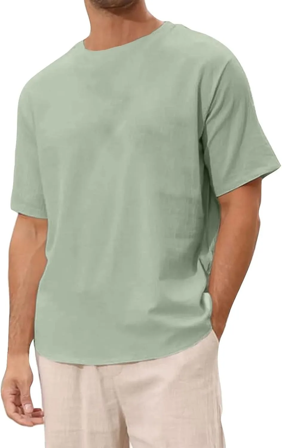 

Футболка мужская Basic, короткий рукав, лен