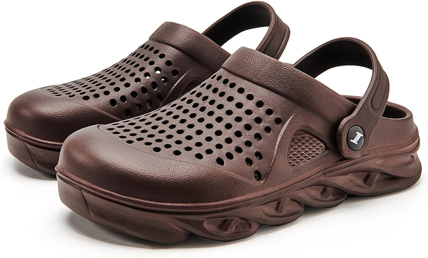 

Садовые сабо FLIOZY для мужчин, водонепроницаемые сабо, летние дышащие спортивные сандалии, слипоны, пляжные сандалии, для улицы и дома, коричневый