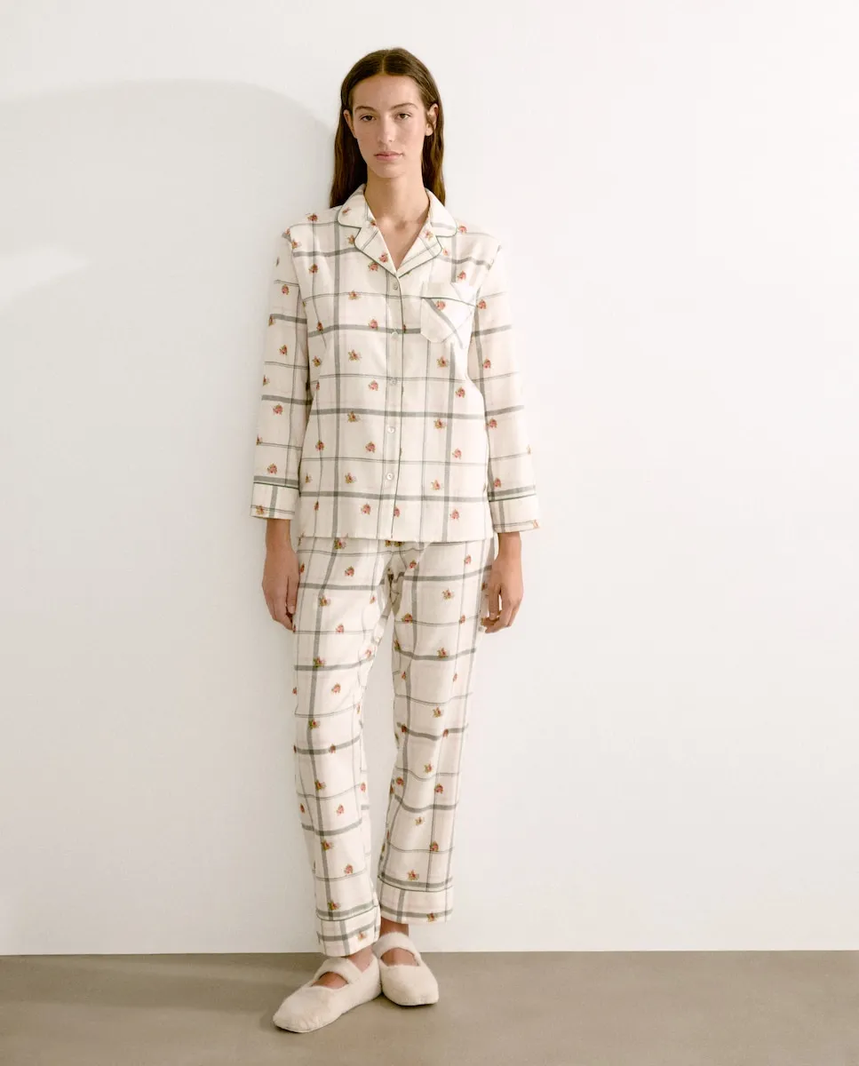 

Женская пижама с принтом в виде рубашки Énfasis, белый