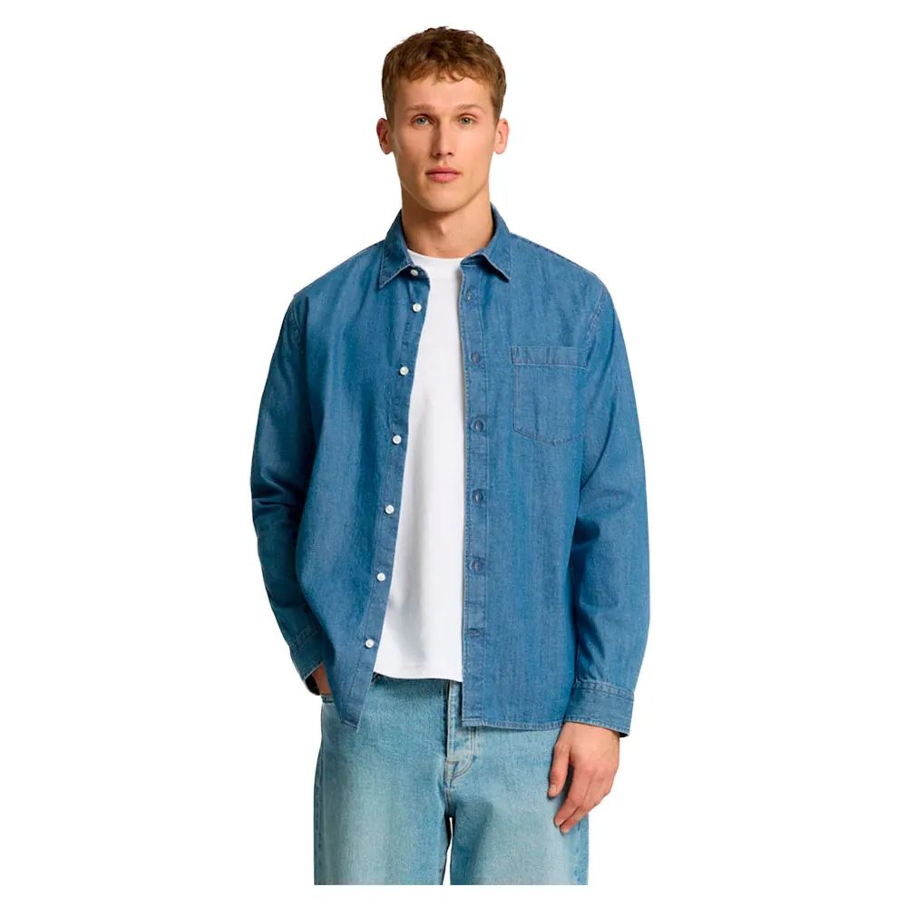 

Рубашка Selected Regcarlo Denim, синий