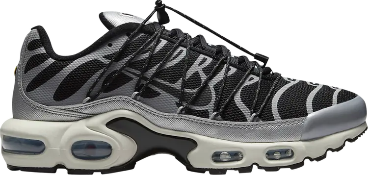 

Кроссовки Wmns Air Max Plus Lace Toggle 'Black Metallic Silver', черный