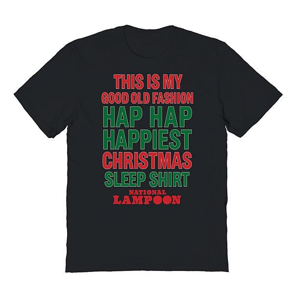 

Мужская футболка National Lampoon's Christmas Vacation Hap Hap Happiest Christmas Sleep Shirt Licensed Character
