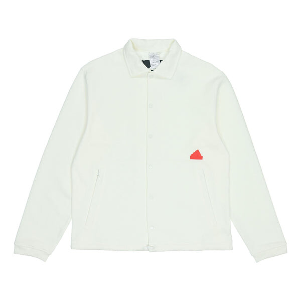 

Куртка adidas Solid Color Logo Single Breasted Lapel Long Sleeves White Jacket, белый