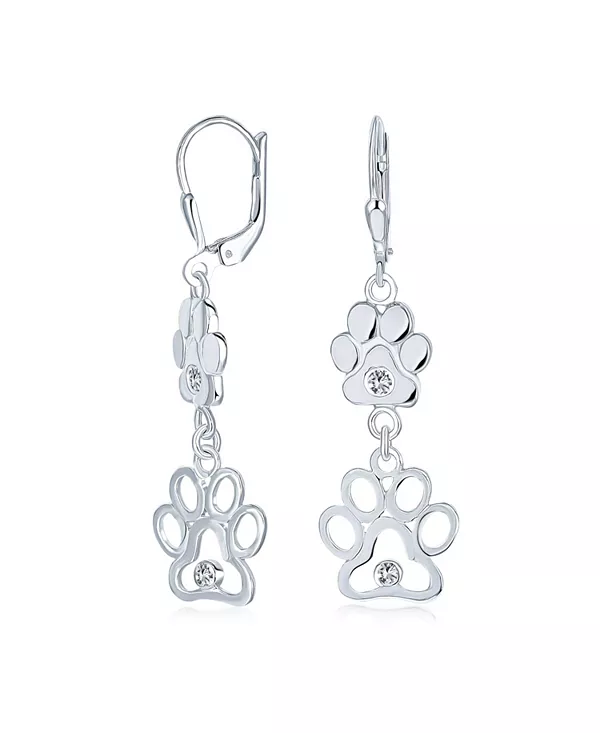 

Серьги-Гвоздики с вырезом, в виде любимой собаки или кошки, с принтом лапы, с подвеской в виде щенка, с кубическим цирконием, из стерлингового серебра 925 пробы, с застежкой-рычагом и откидной крышкой Bling Jewelry, clear