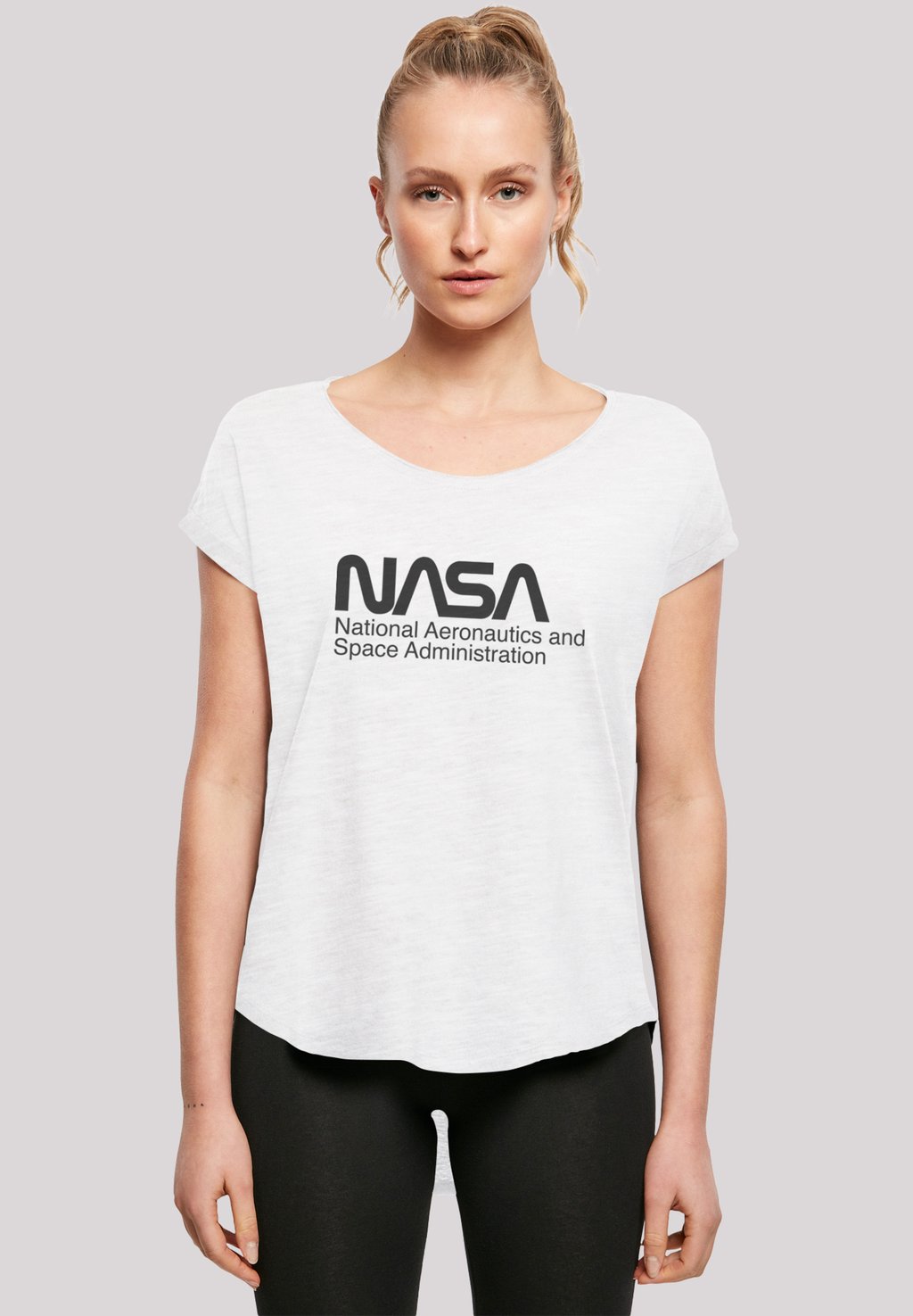 

Футболка с принтом NASA LOGO ONE TONE F4NT4STIC, белый