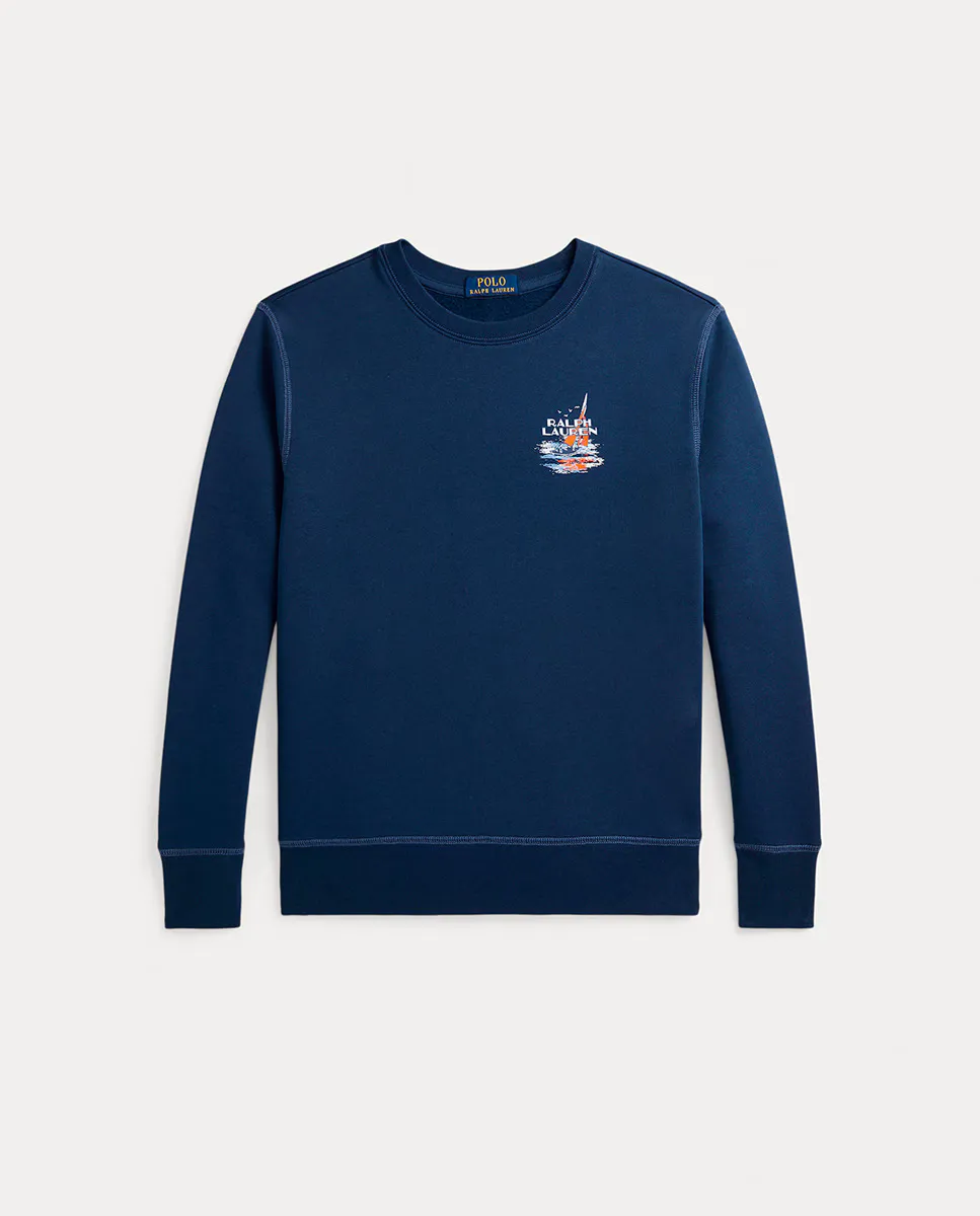 

Свитшот унисекс с круглым вырезом Polo Ralph Lauren, тёмно-синий