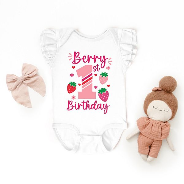 Боди с пышными рукавами Berry 1st birthday The Juniper Shop, White — фото 2