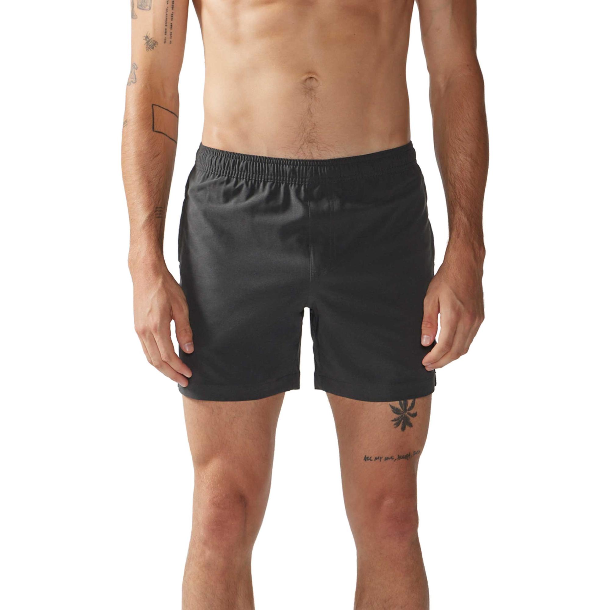 

Мужские шорты Flints 5,5 дюймов, гибридные для спортзала и плавания. Chubbies, Black Heather