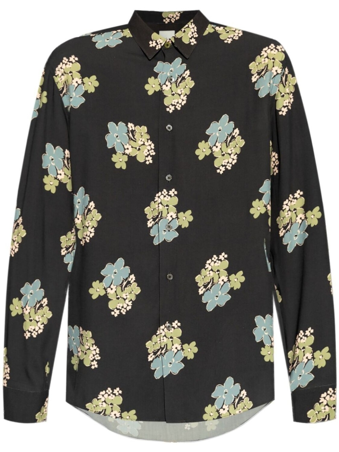 

Paul Smith рубашка с цветочным принтом, черный