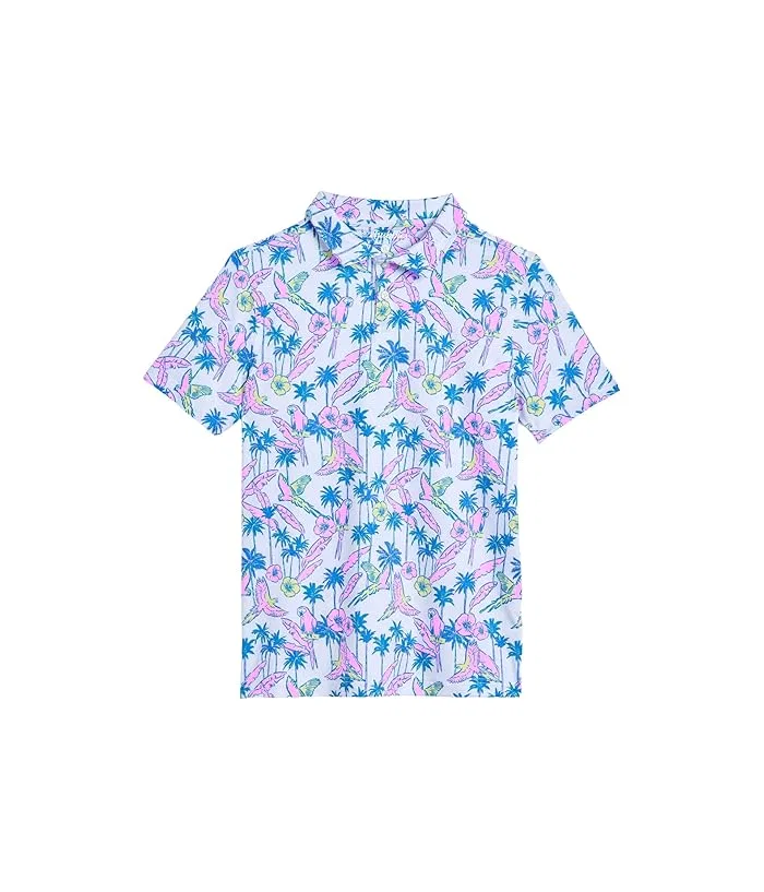 Повседневная рубашка-поло с принтом Flock Party Chubbies Kids, Optic White/Pattern Based