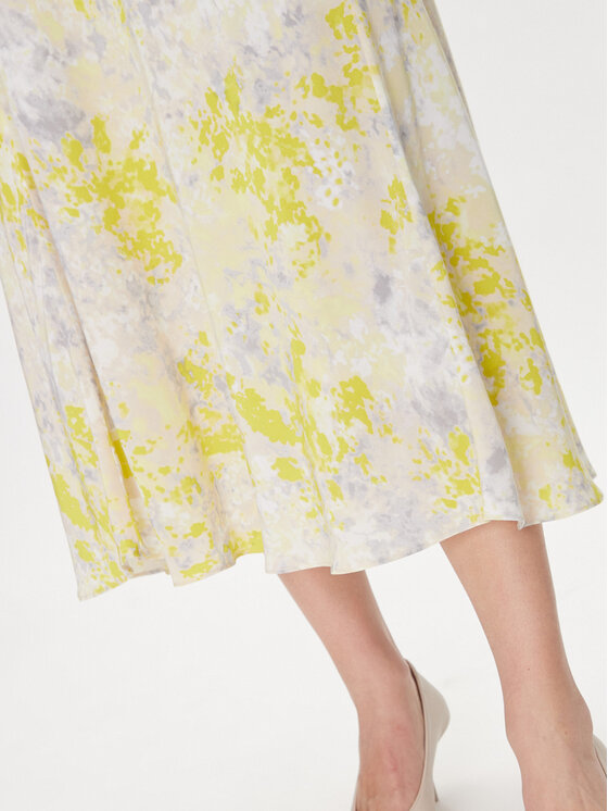 Летнее платье стандартный крой Print Abstract Ecovero Vn Dress LV044B059G Calvin Klein, желтый — фото 4