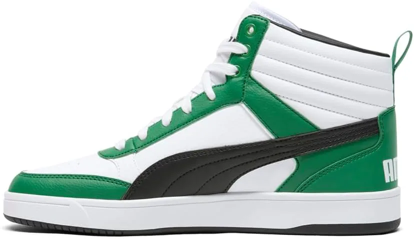 Мужские кроссовки PUMA Dribble Mid со шнуровкой для повседневной носки - зеленые, зеленый — фото 2