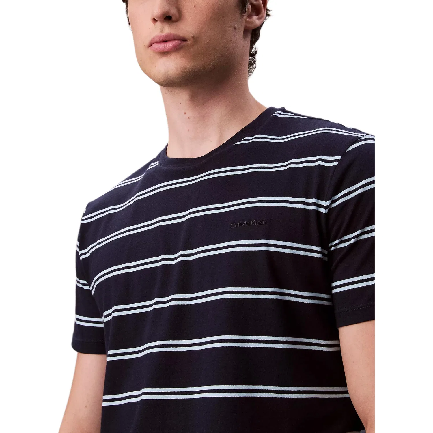 Футболка мужская Dark Sapphire Blue с круглым вырезом Calvin Klein — фото 3