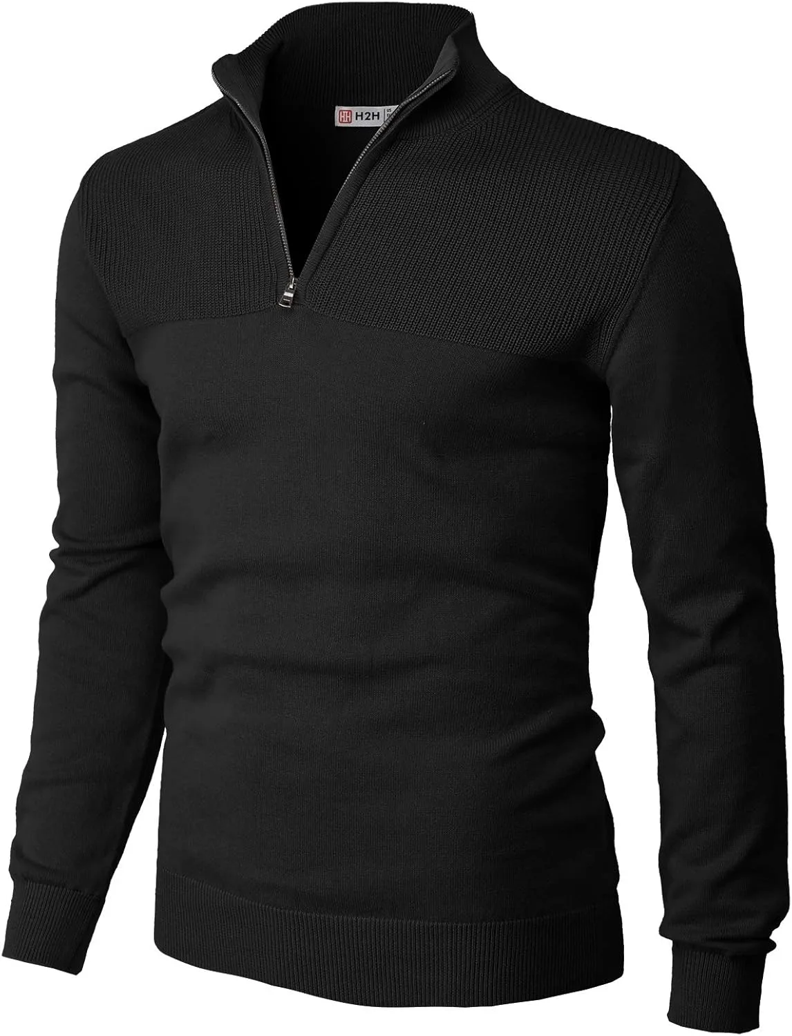

Мужской свитер-поло H2H с застежкой на четверть, Casual, Slim Fit