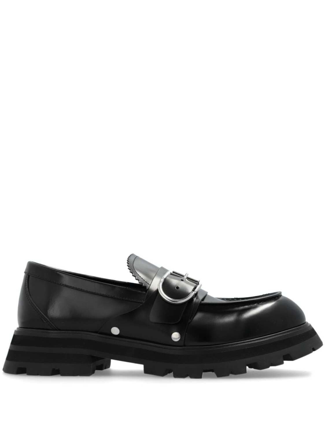 

Alexander McQueen кожаные мокасины с пряжками, черный