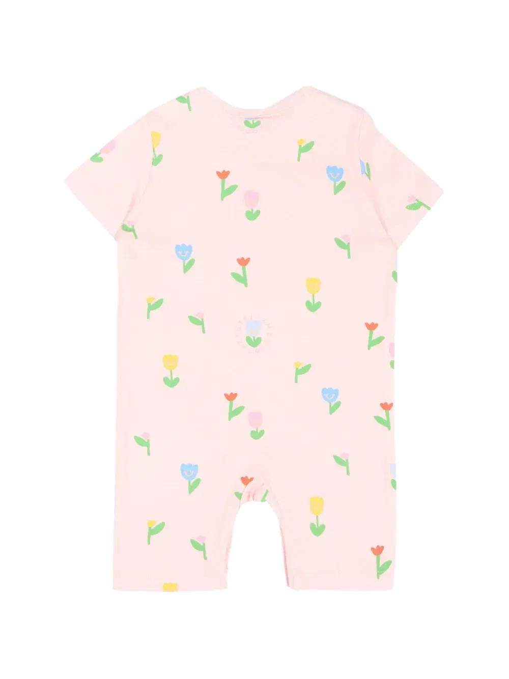 Комплект из нагрудника и ромпера с цветочным принтом Stella McCartney Kids, розовый — фото 3